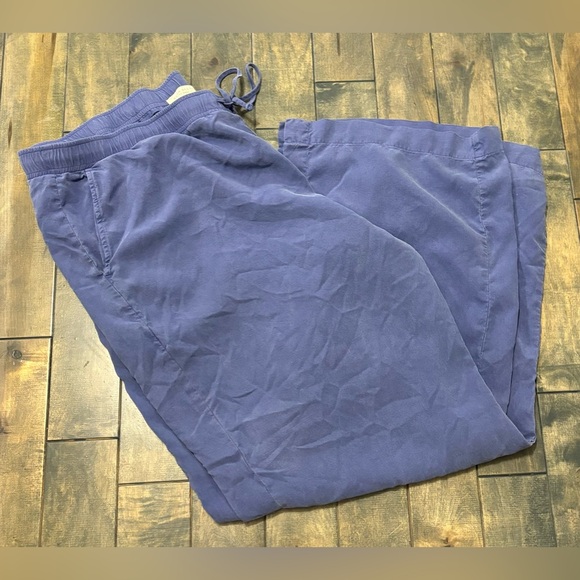 Side Stitch Casual Stretchy Waist Blue Wide Leg Pants Size 1X - Picture 1 of 7